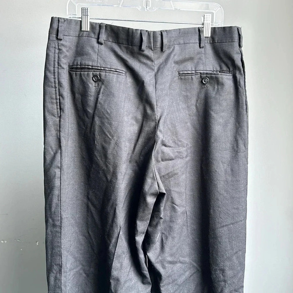 Men's Dark Gray Dress Pants 38 XL | 38 XL Dress Pants | 38XL Pants | Wool - Picture 6 of 6